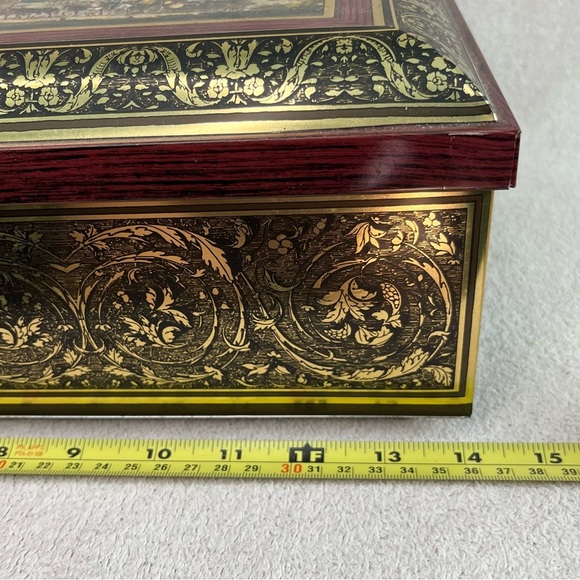 Vintage E. Otto Schmidt Metal Tin Storage Bakery/Biscuit Box-Hinged Lid-Germany - Picture 13 of 13